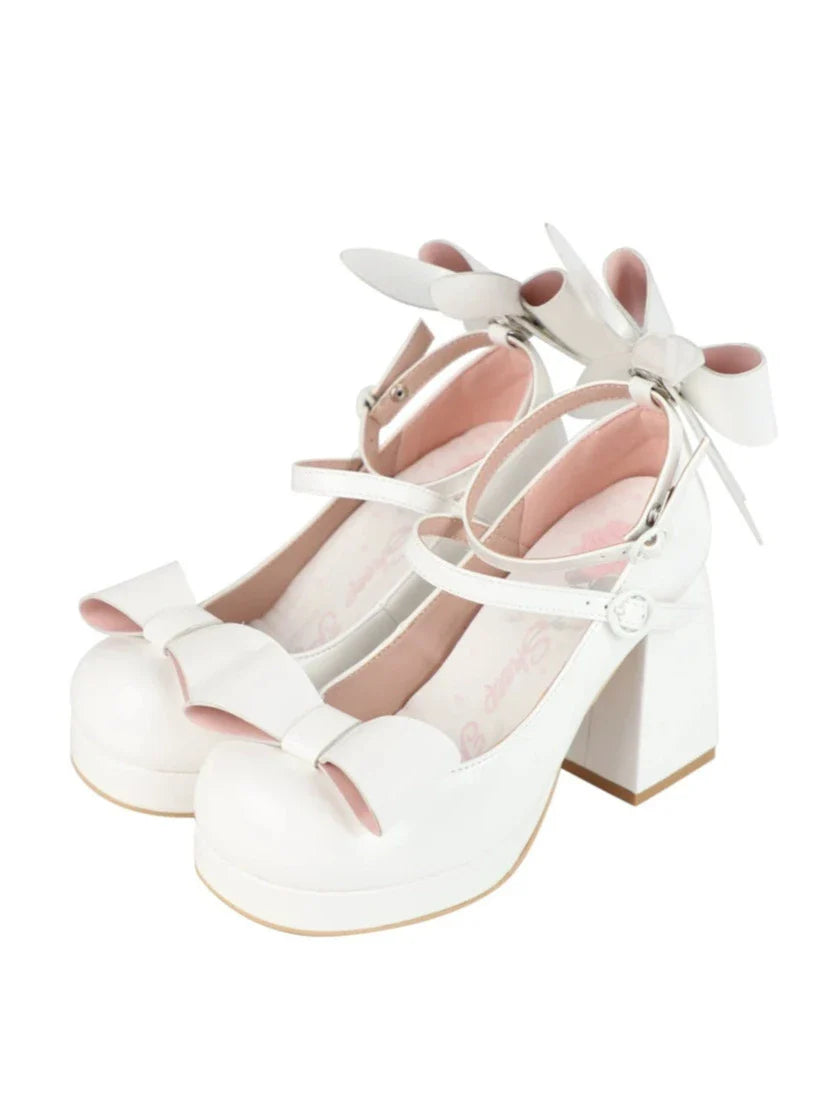 Bunny Ear Ribbon High Heels