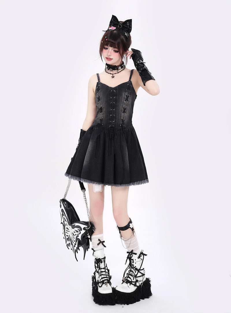Lace-up Summer Camisole Dress