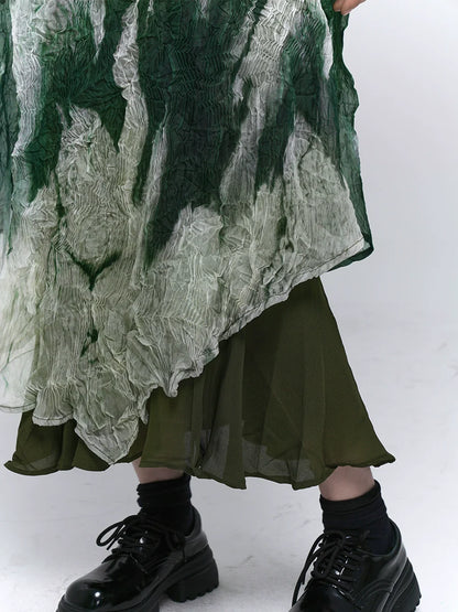 Green Mode Camisole Dress