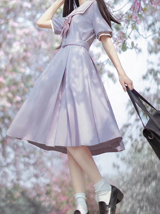 Light Purple Sailor College Dress