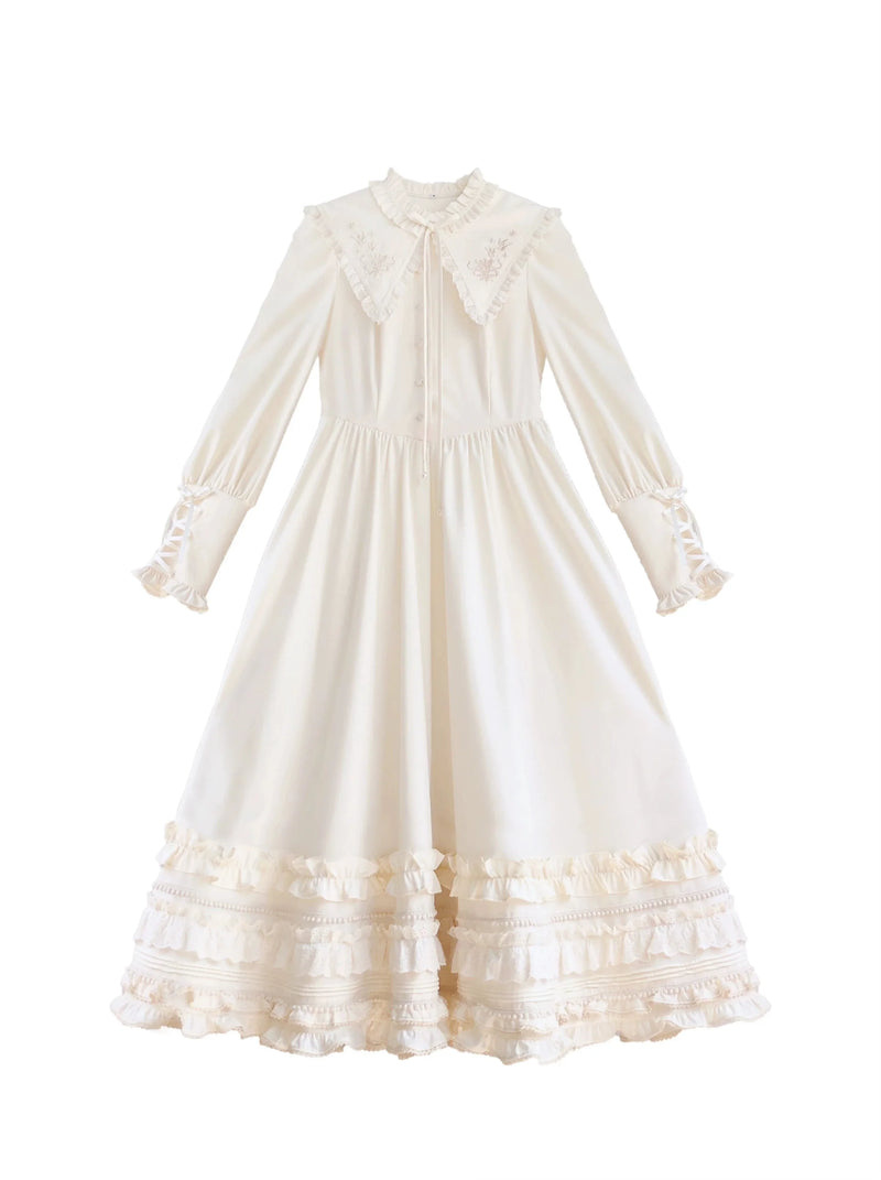 French Romantic Embroidery Dress + Waist Ribbon [pre-order]