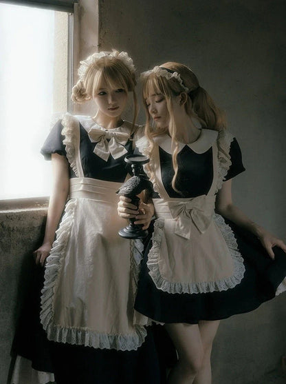 Pleated Lace Maid Dress