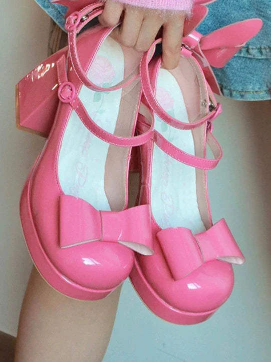 Bunny Ear Ribbon High Heels