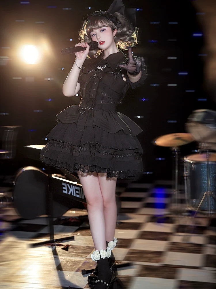 Contract Cross Gothic Short Sweet Dress