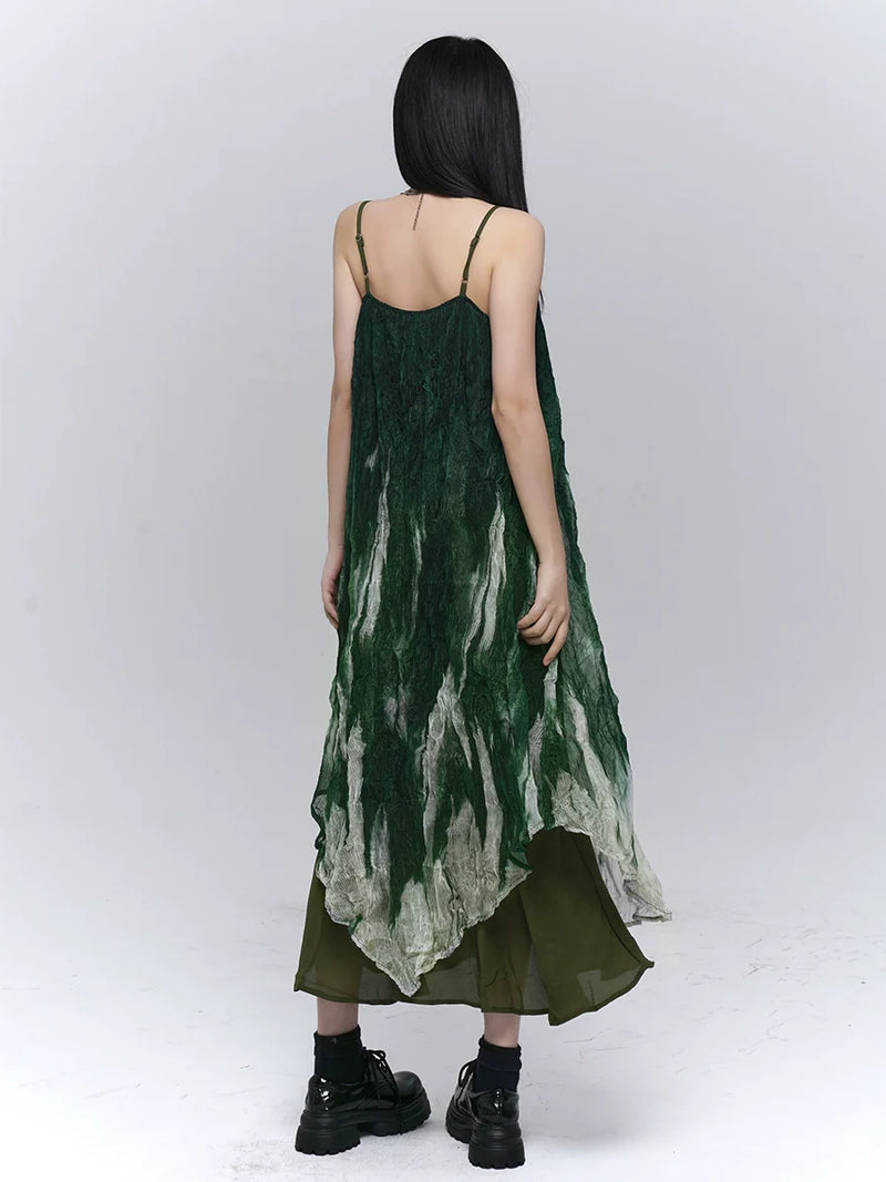 Green Mode Camisole Dress