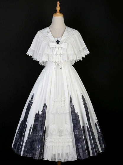 Gothic Suspender Skirt + Shawl