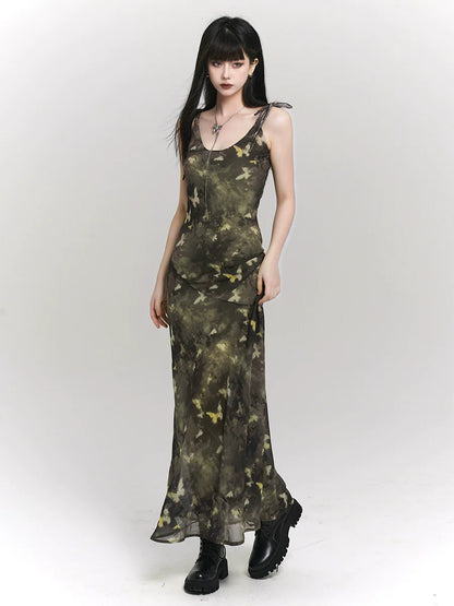 Dark Green Mode Tight Summer Dress