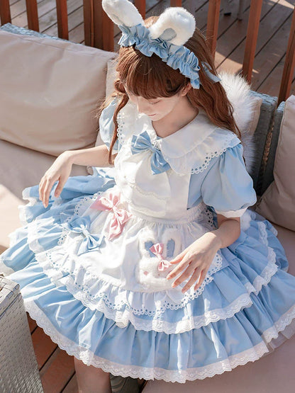 Classic Maid Lolita Dress + Apron + Headband