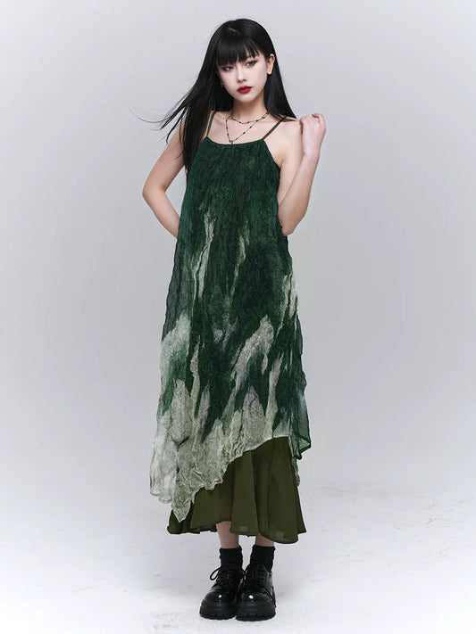 Green Mode Camisole Dress