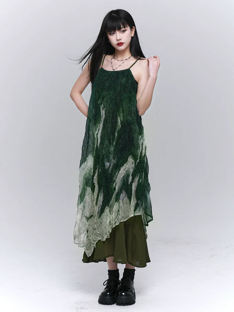 Green Mode Camisole Dress