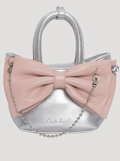 Big Ribbon Jewel Chain Mini Bag
