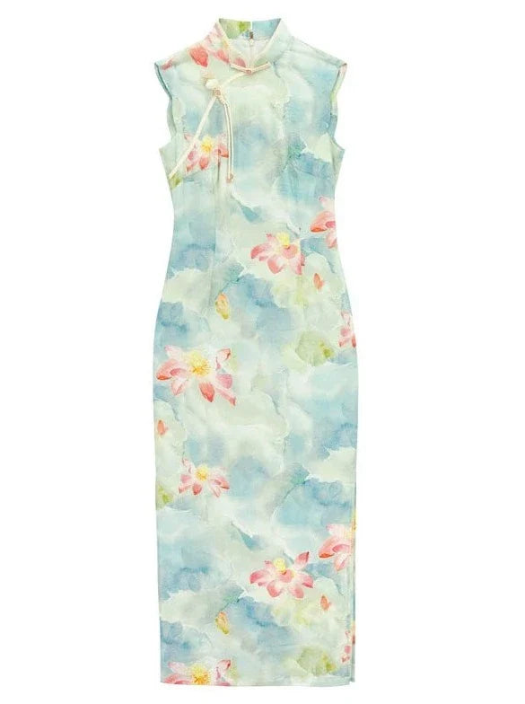 Retro Print Sleeveless Dress