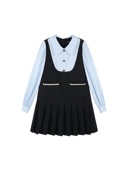 French Hepburn Pleated Doll Dress