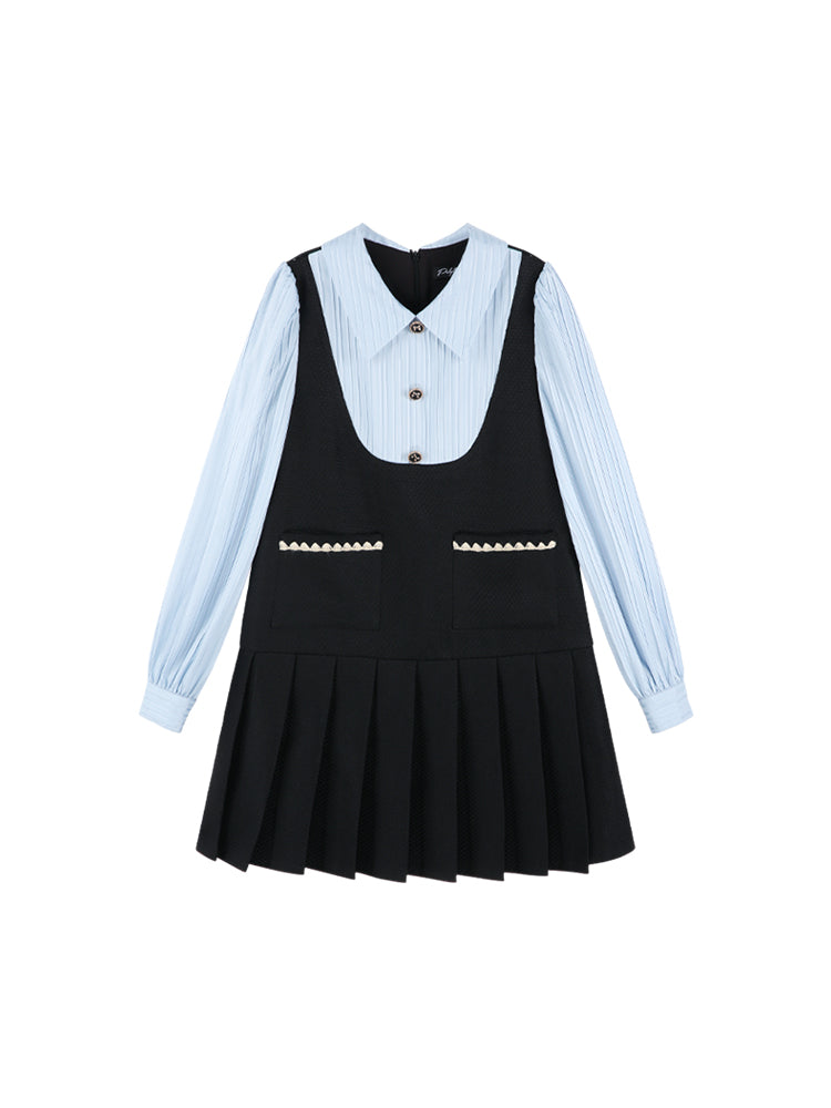 French Hepburn Pleated Doll Dress