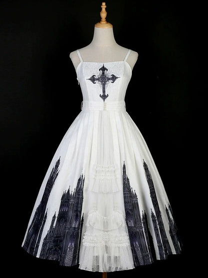 Gothic Suspender Skirt + Shawl