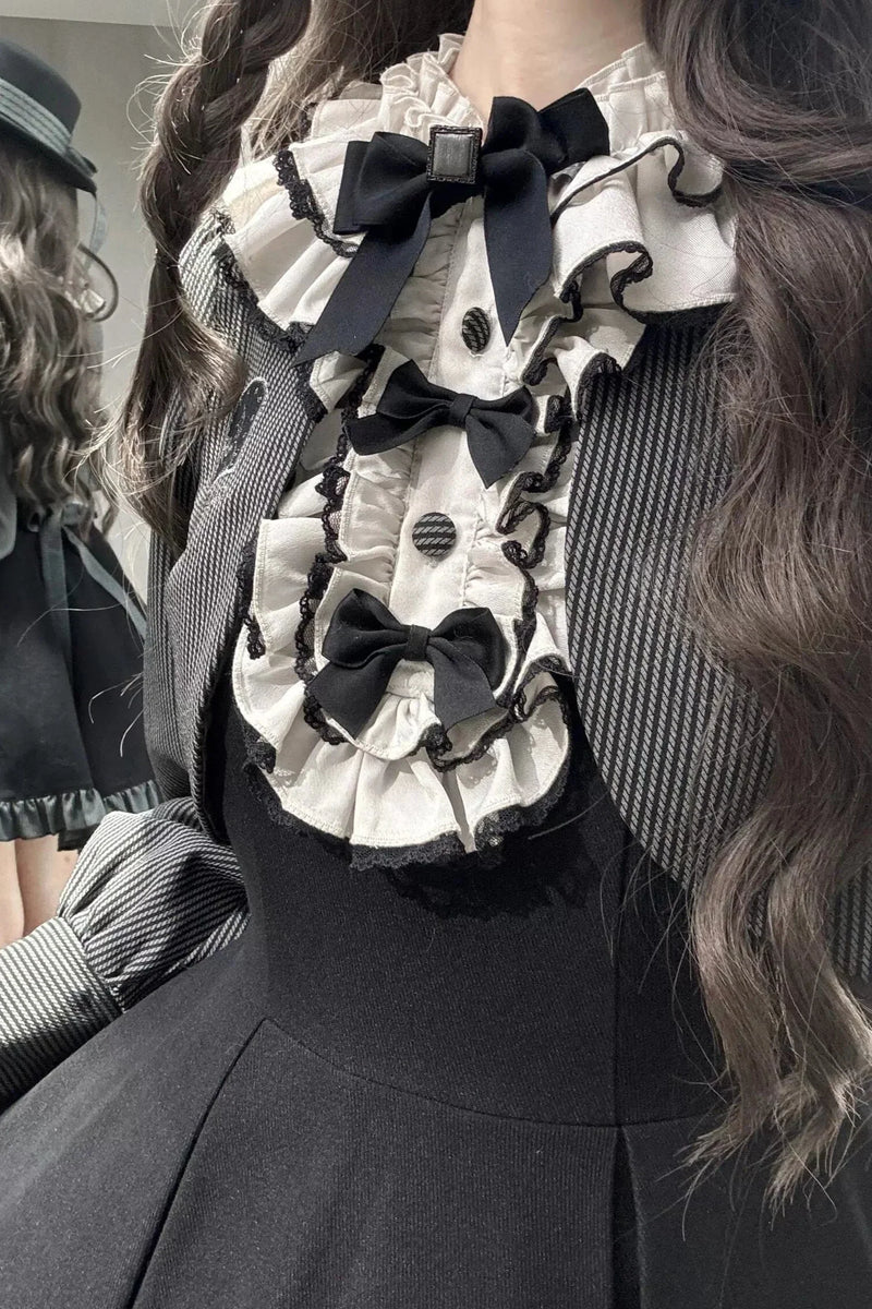 Black Plaid Lolita Dress