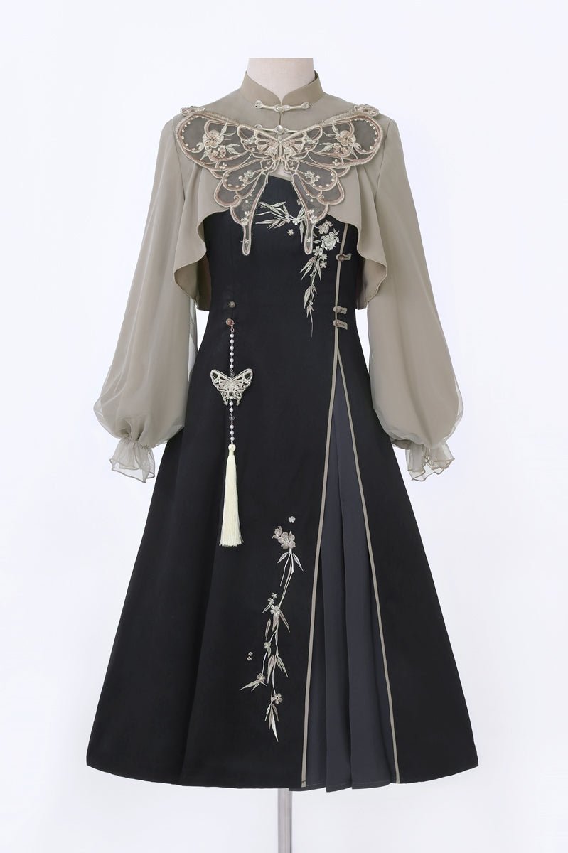 Butterfly Ember Hanfu Dress Set