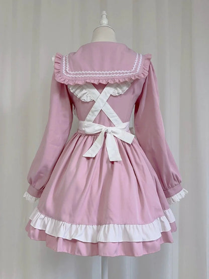 Sweet College Style Sailor Maid Lolita Dress
