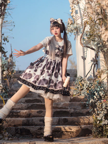 Leopard Dot Voluminous Lolita Dress