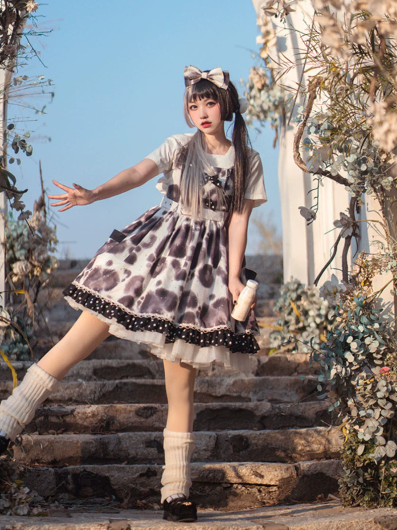 Leopard Dot Voluminous Lolita Dress