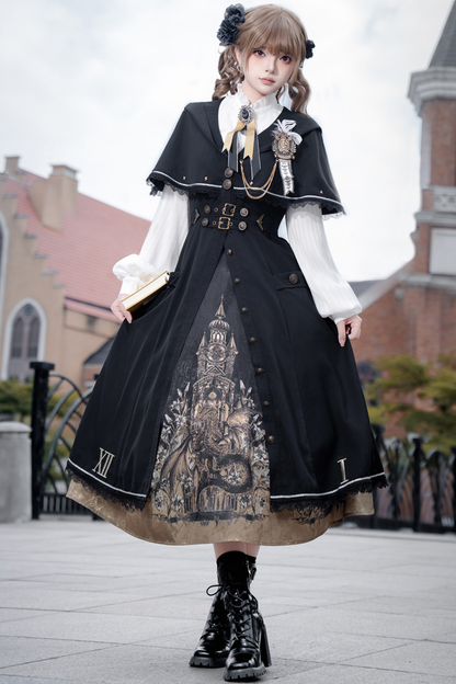 Dragon Aria Lolita Cape Coat + Top + Skirt