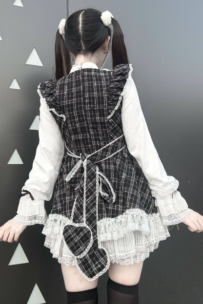 Lace Plaid Dress + Pants
