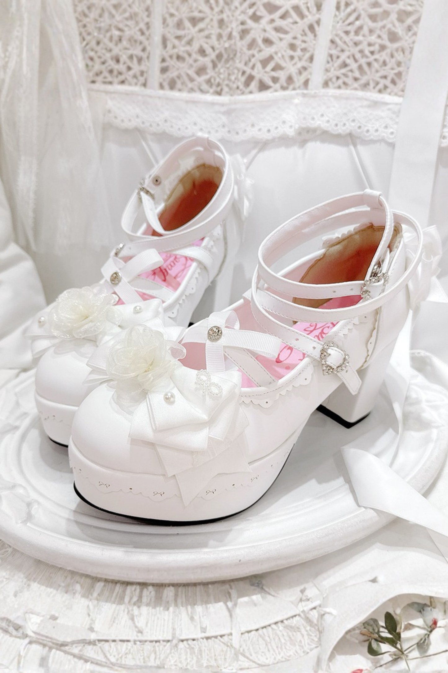 Flower Ribbon Dance Lolita Heels