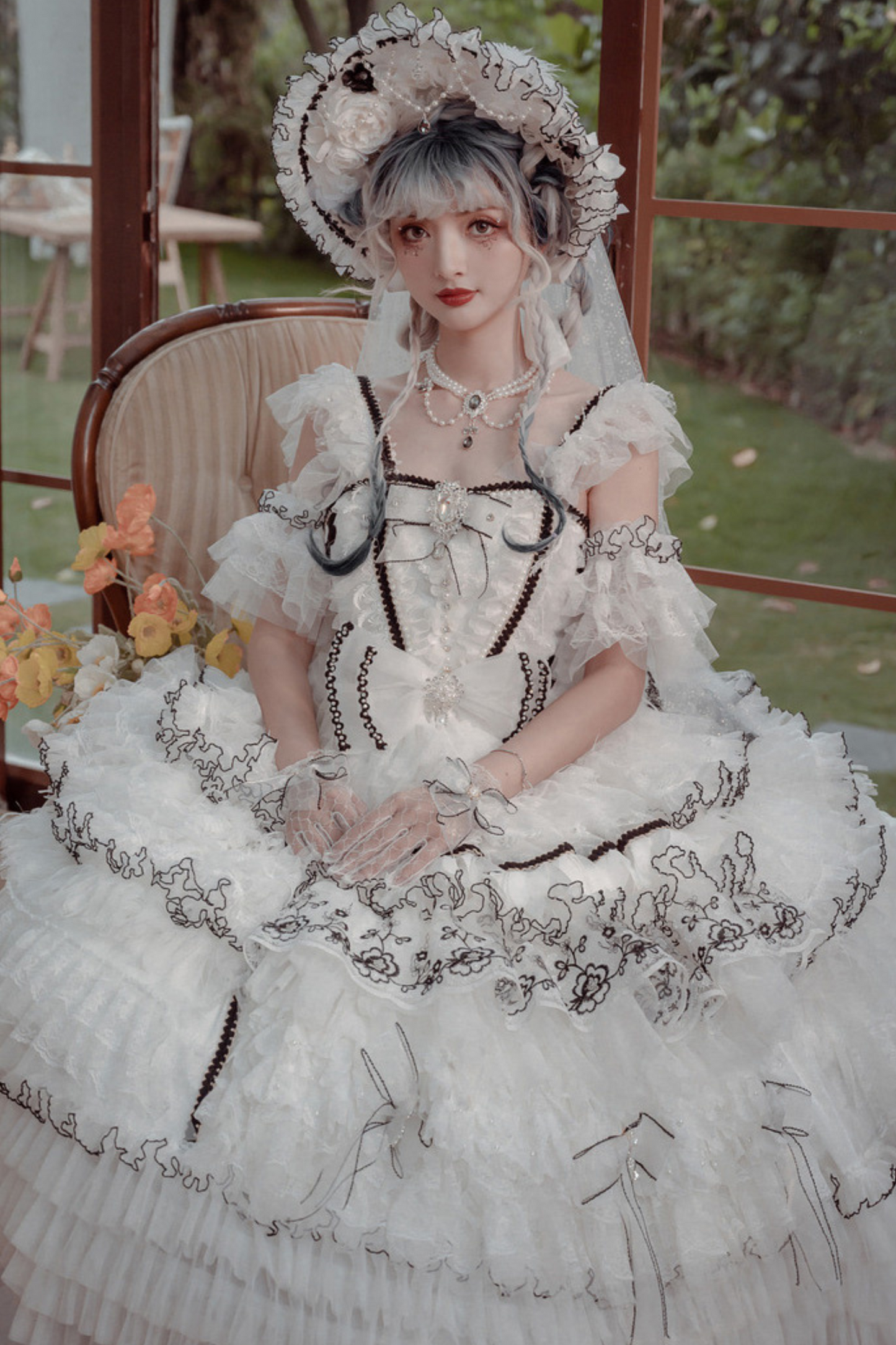 Dark Night Stars Wedding Lolita Dress