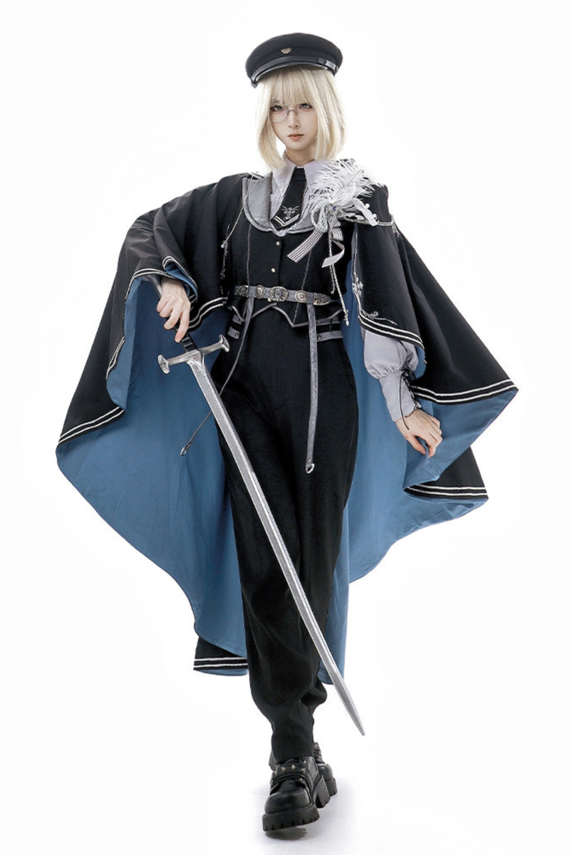 Dark Knight Military Cloak + Pants + Shirt + Accessories