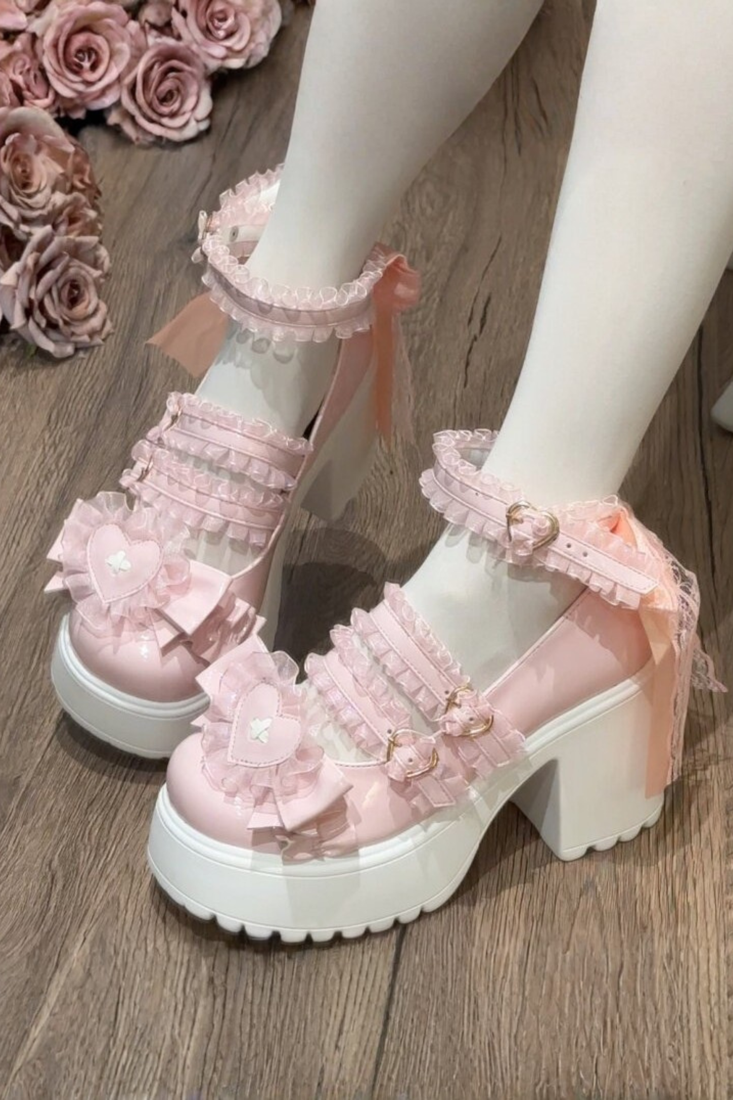 Lace Ruffle Lolita Shoes