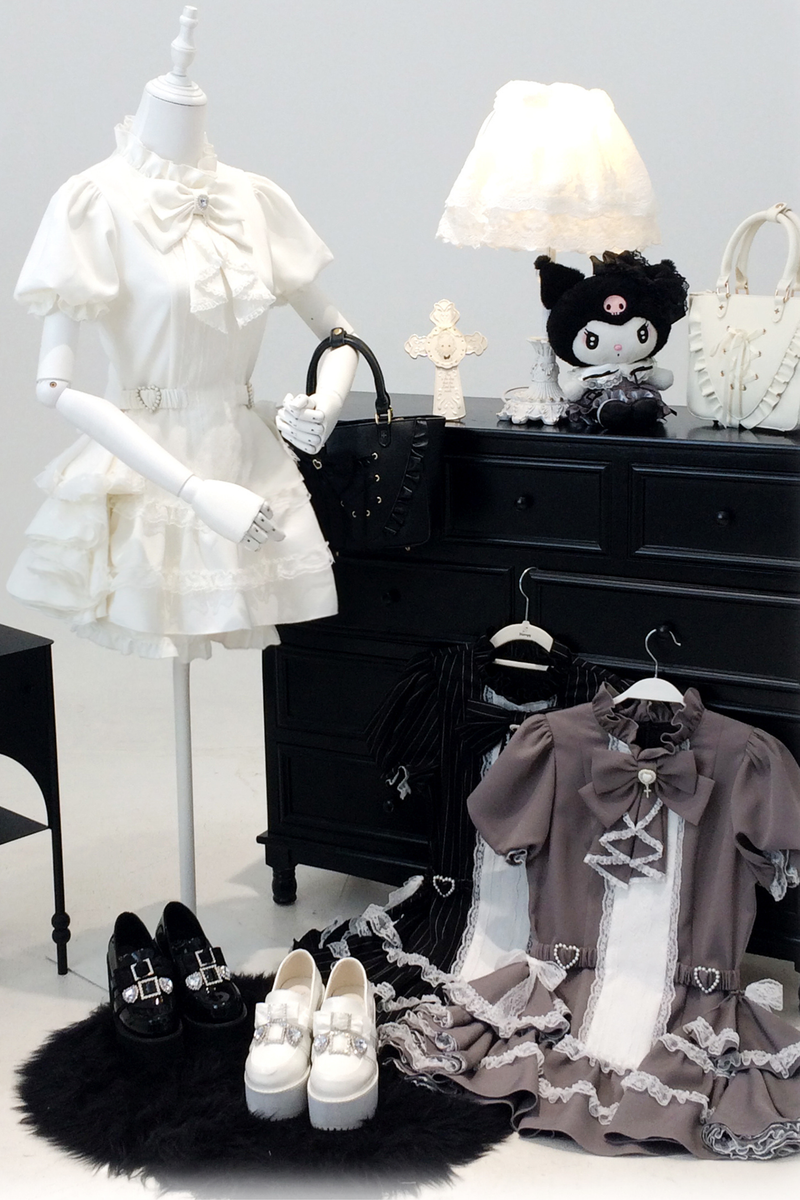 Puff Sleeve Gothic Style Top + Pants