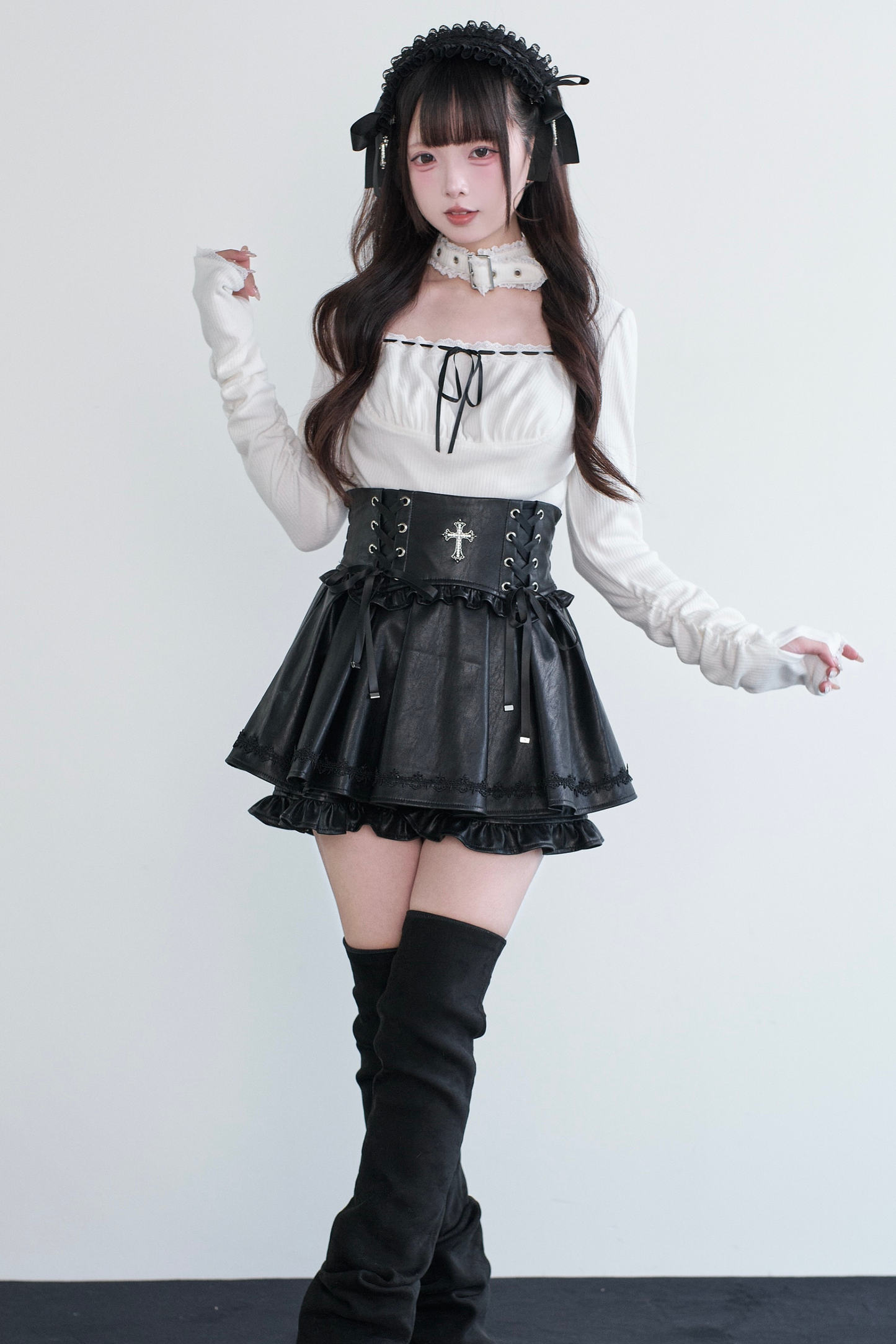 Choker Lace Top + Skirt