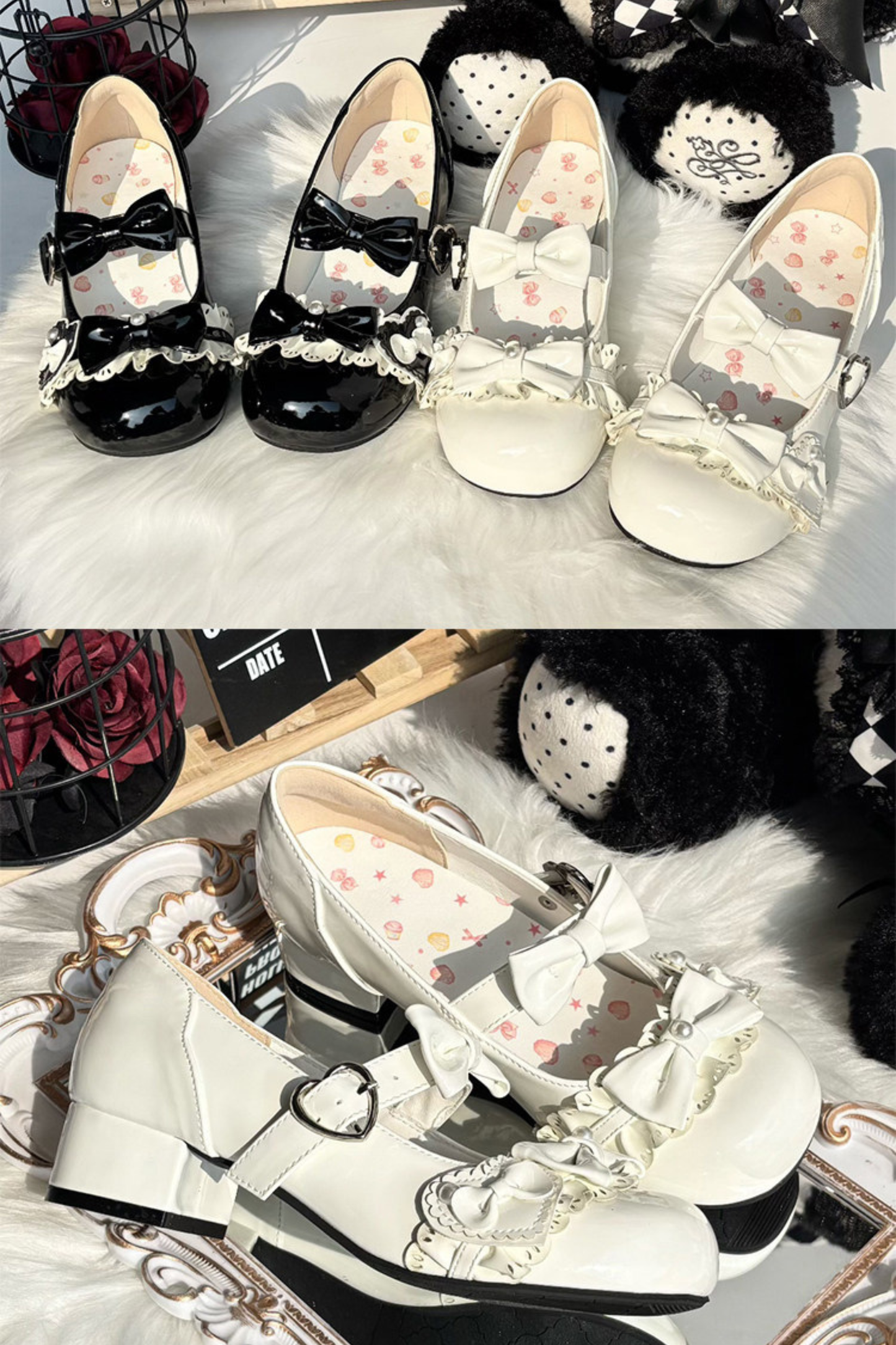 Ribbon Mousse Cake Round Toe Lolita Shoes