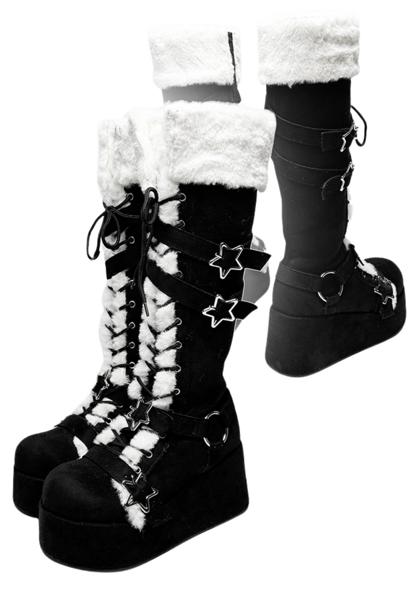 Subculture Fur Star Long Boots