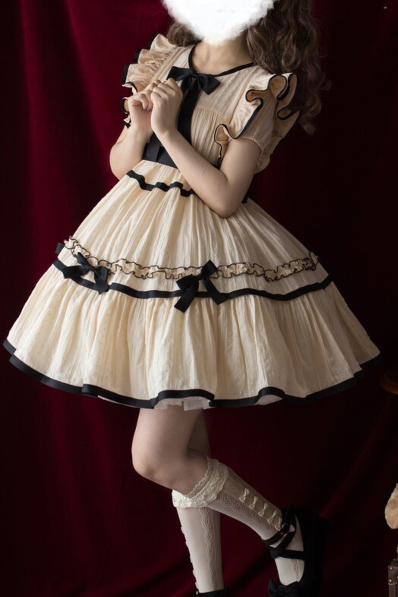 Milk Jacquard Lolita Dress