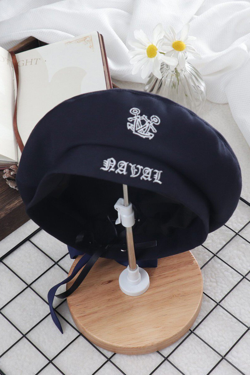 Sailor Shirt + Suspender Shorts + Tie + Beret
