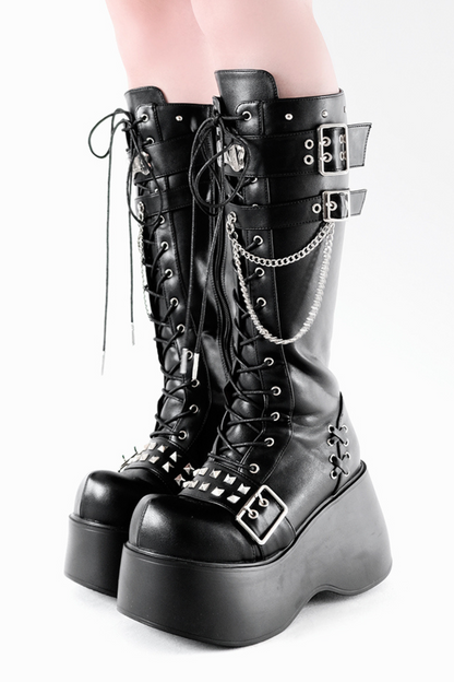 Mode Lace Up Medium Boots