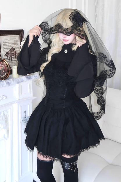 Gothic Top + Lace Skirt