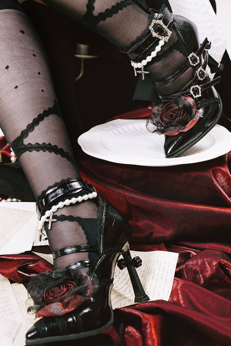 Dark Cross Gothic Heels