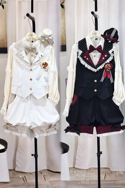 [pre-order Deadline: April 25] Castle Prince Candy Lolita Vest + Shirt + Pants + Ribbon + Hat