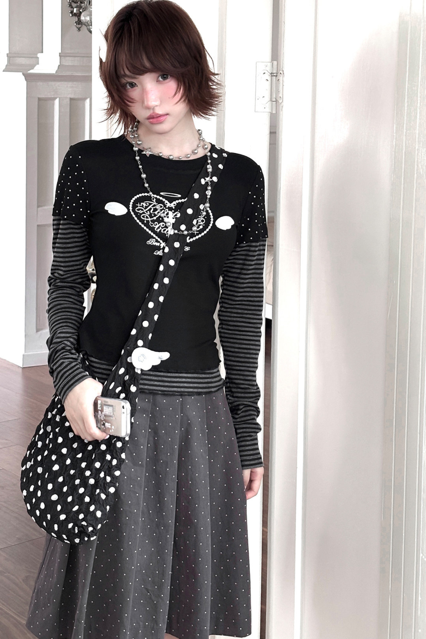 Heart Angel Top + Pleated Skirt