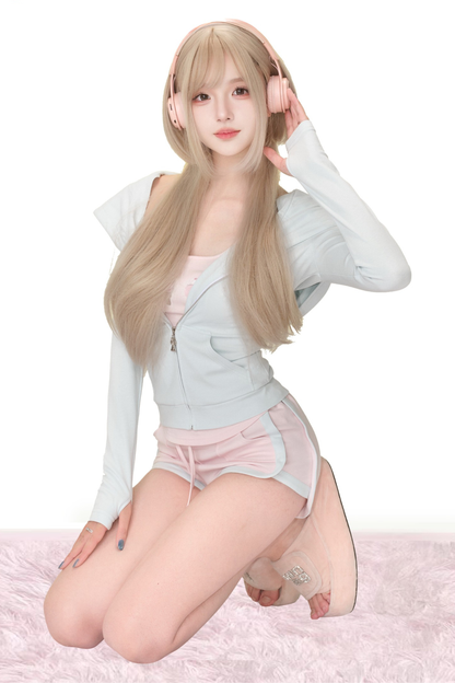 Sweetheart Mint Top + Suspenders + Powder Pants