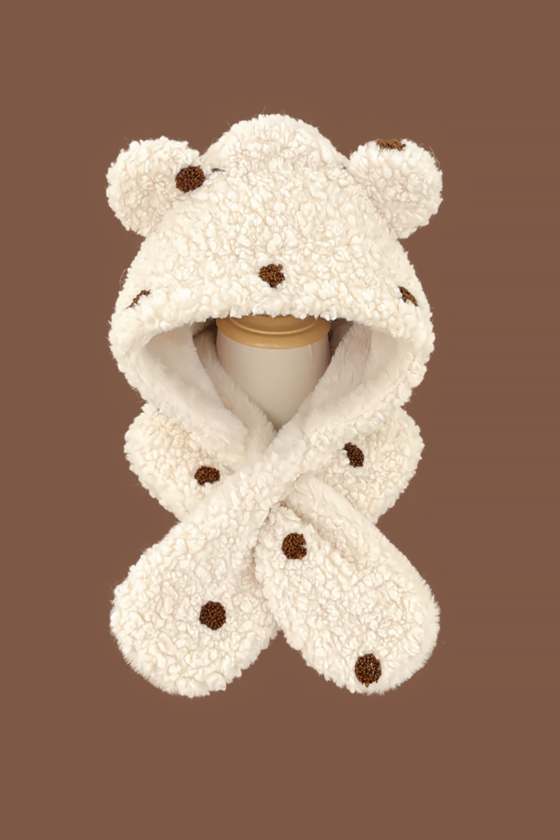 Bear Fur Hat Scarf