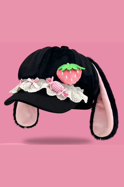 Rabbit Ear Strawberry Hat