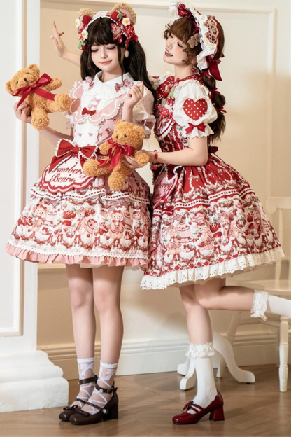 Bear Strawberry Field Lolita Jsk + Shirt