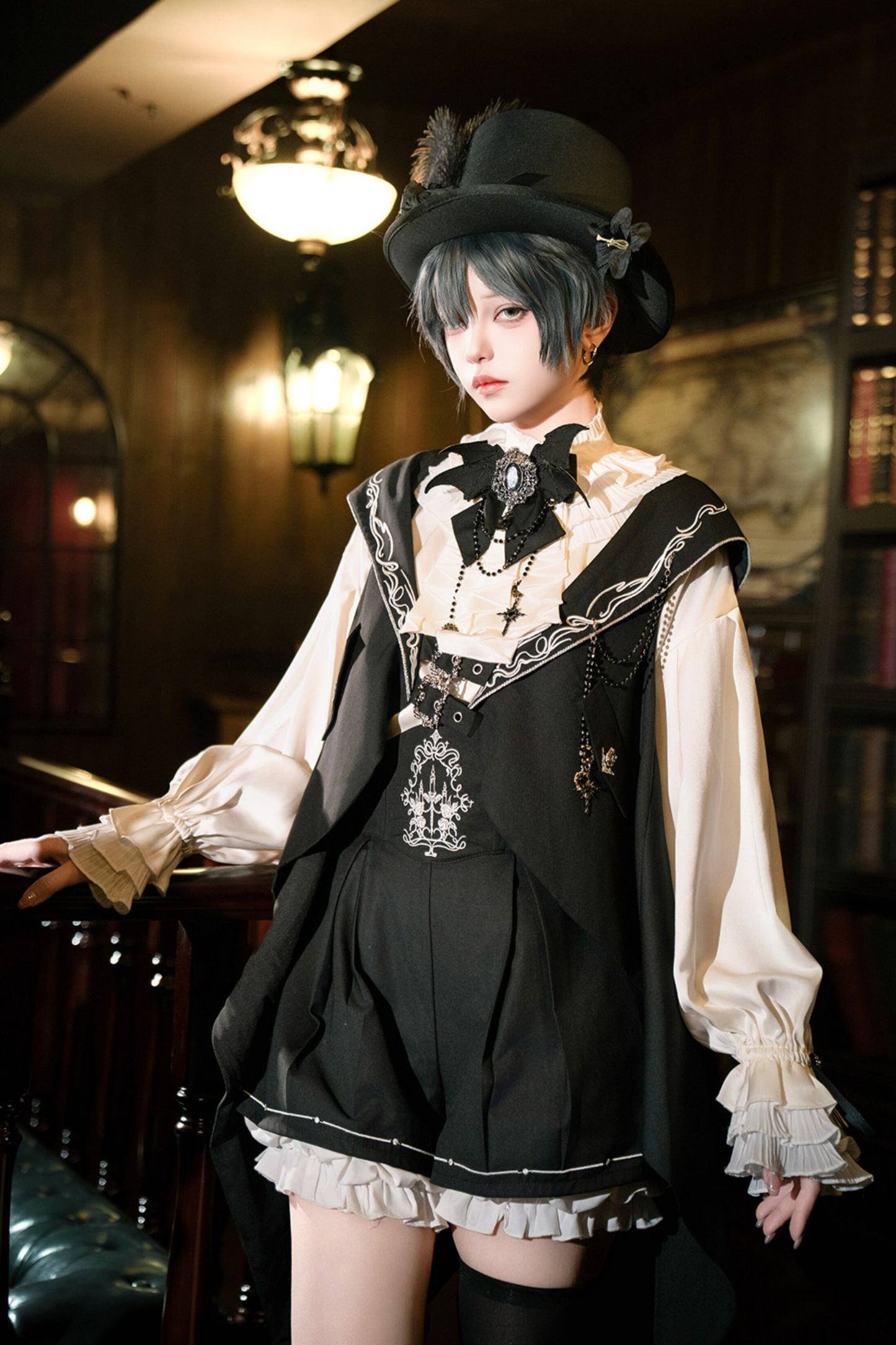 Dark Prince Suspender Shorts