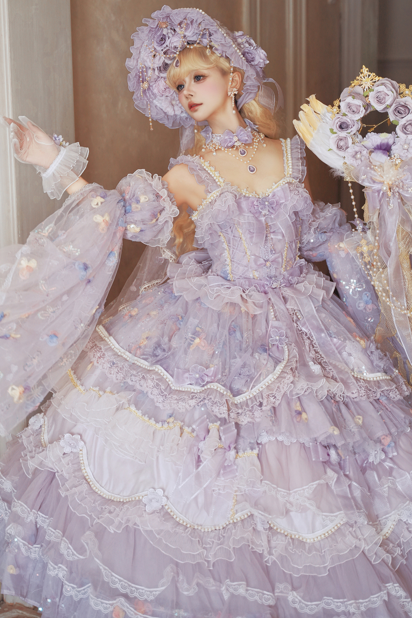 Princess Scepter Lolita Accessories Hat + Necklace + Glove + Scepter