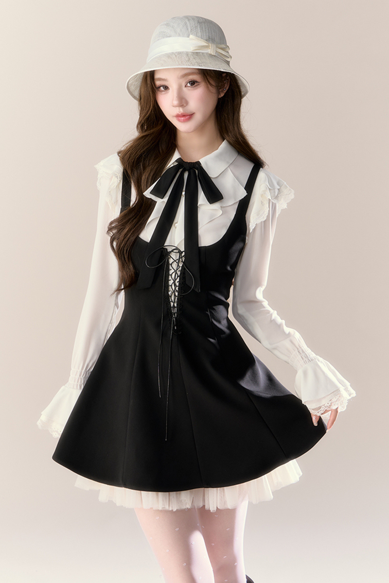 French Blouse + Suspender Skirt