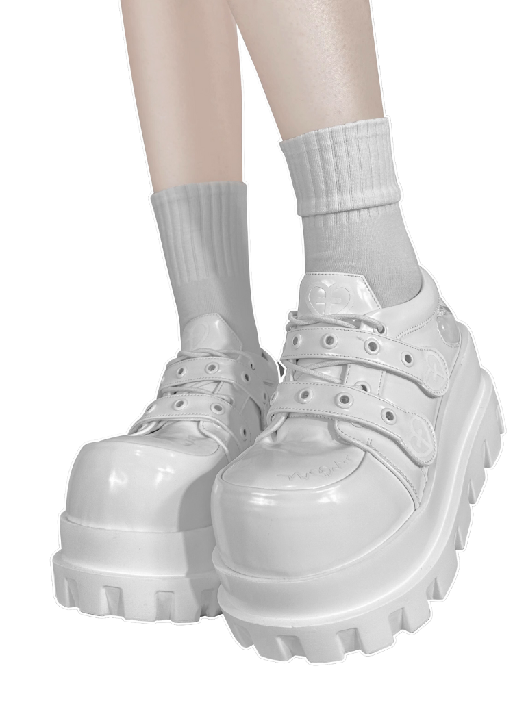 Punk Love Cross Macaron Subculture Platform Shoes