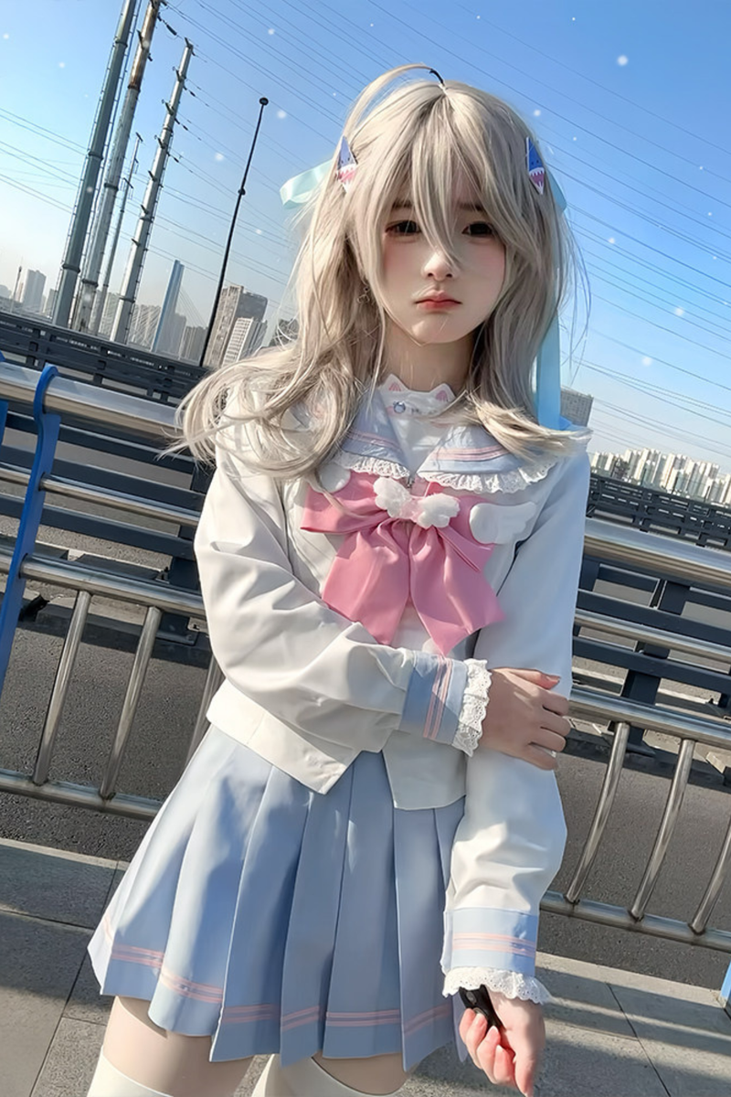 Sweet Sailor Top + Skirt + Tie